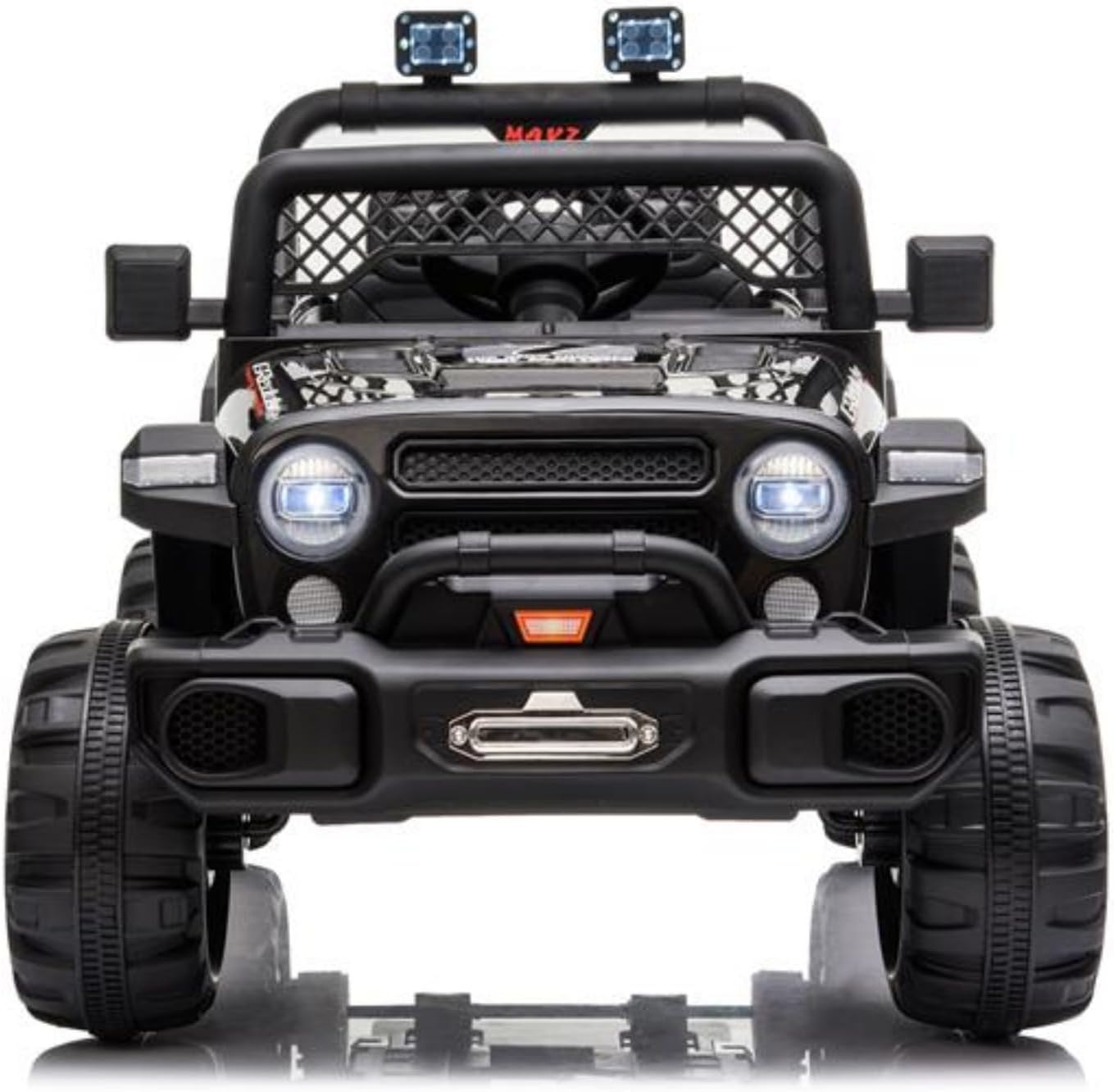 12V 4.5AH Electric Rideable Children's Off-Road Vehicle, Dual-Drive Children's Racing Car, 2.4G Remote Control, 3 Speed Modes, Adjustable Seat Belt, Black