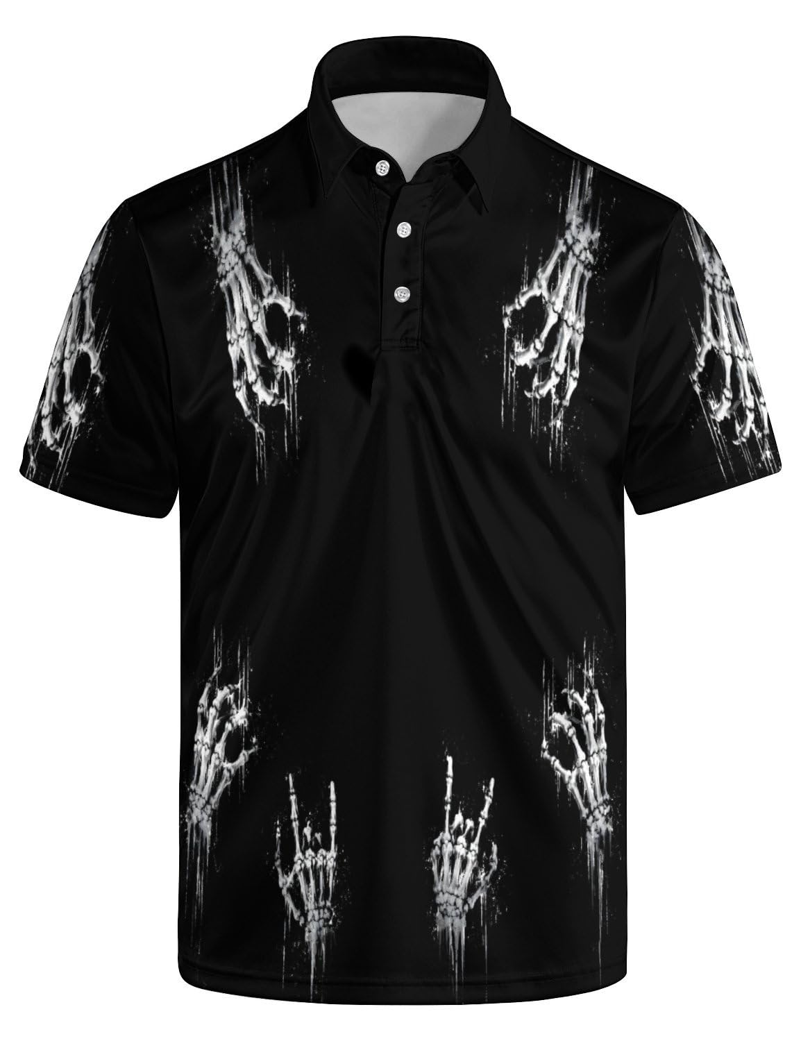 Men's Funny Golf Shirt Short Sleeve, Casual Polo Shirts for Men