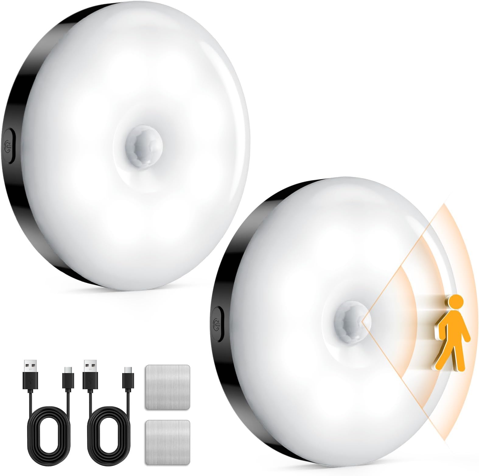 DWEPTU Motion Sensor Night Light 2 Pack LED Night Lights, Dusk to Dawn ...