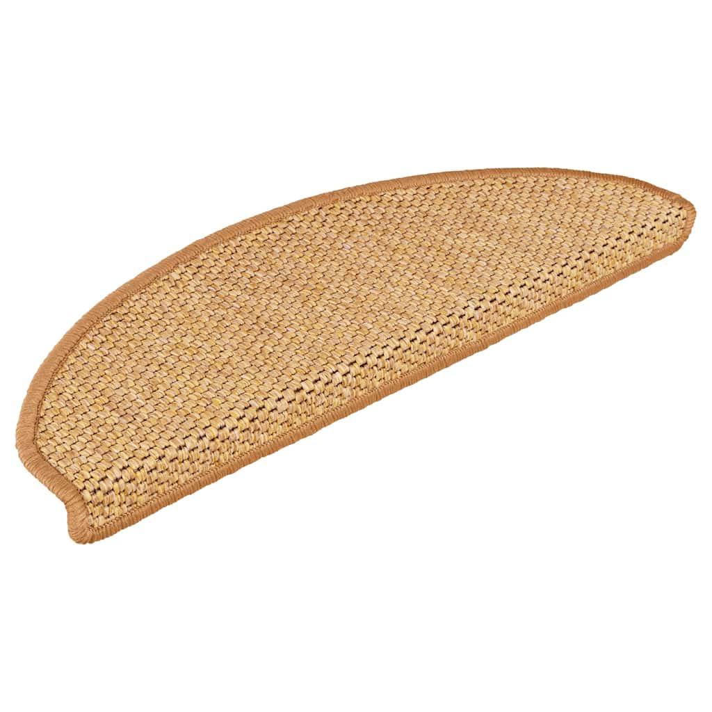 vidaXL Alfombra autoadhesiva Escalera sisal 30 uds 65x21x4 cm sisal, peldaño de Escalera, Alfombra de peldaño de Escalera, Cubierta de peldaño de Escalera