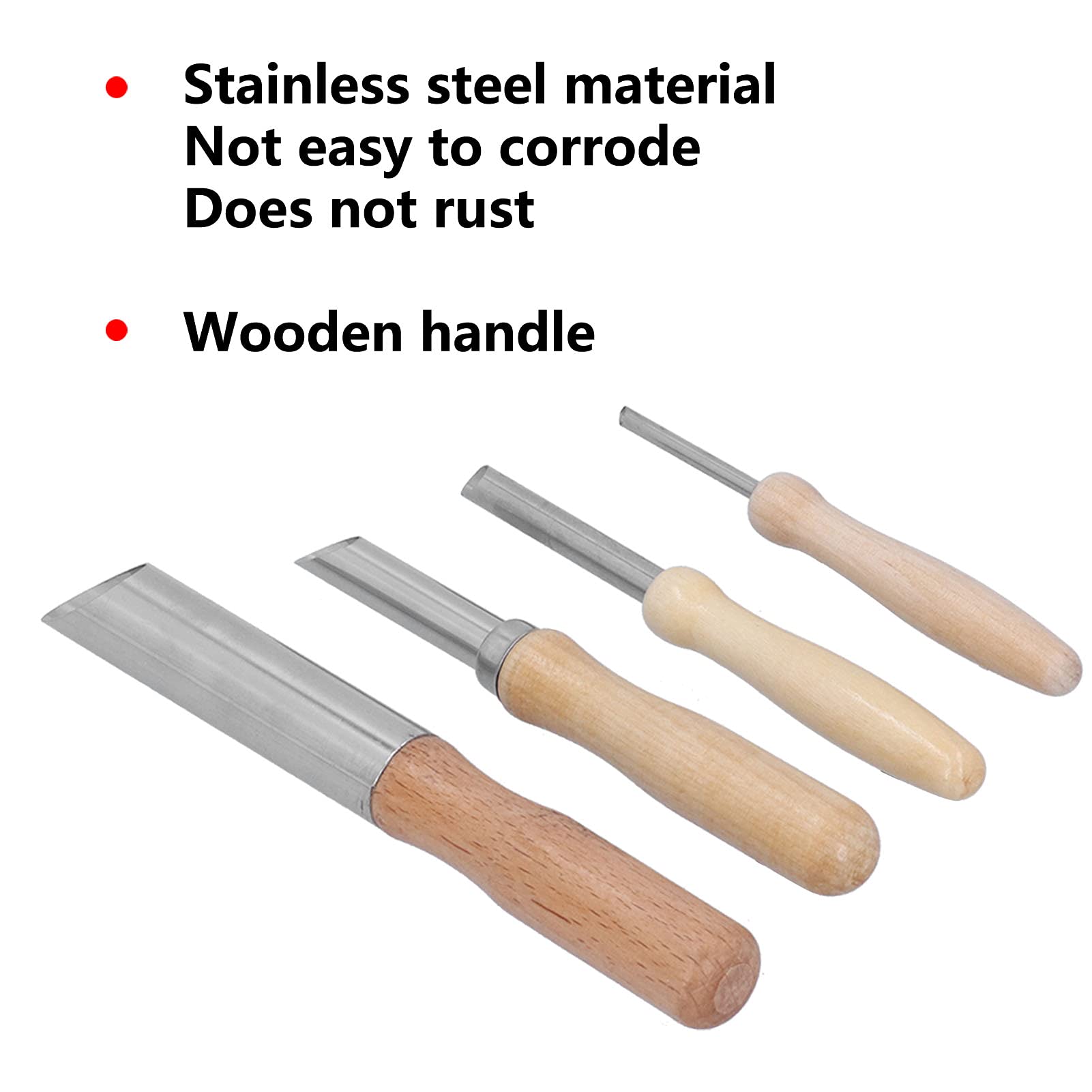 Clay Loch Cutter Set 4 Stück – Runde Ton-Stanzer Aus Edelstahl Mit Holzgriff, Für Keramik & Skulptur