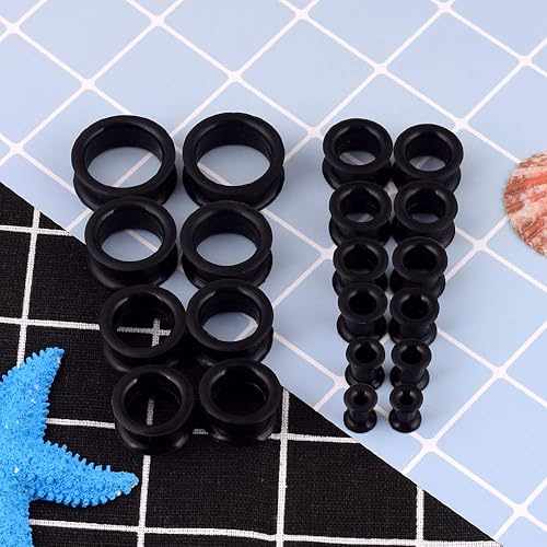 Miniatura 6 de Kit de tapones de silicona de 0.07 oz-1" para dilatadores de orejas y dilatadores de orejas suaves, juego de estiramiento de 0.236-0.984 in