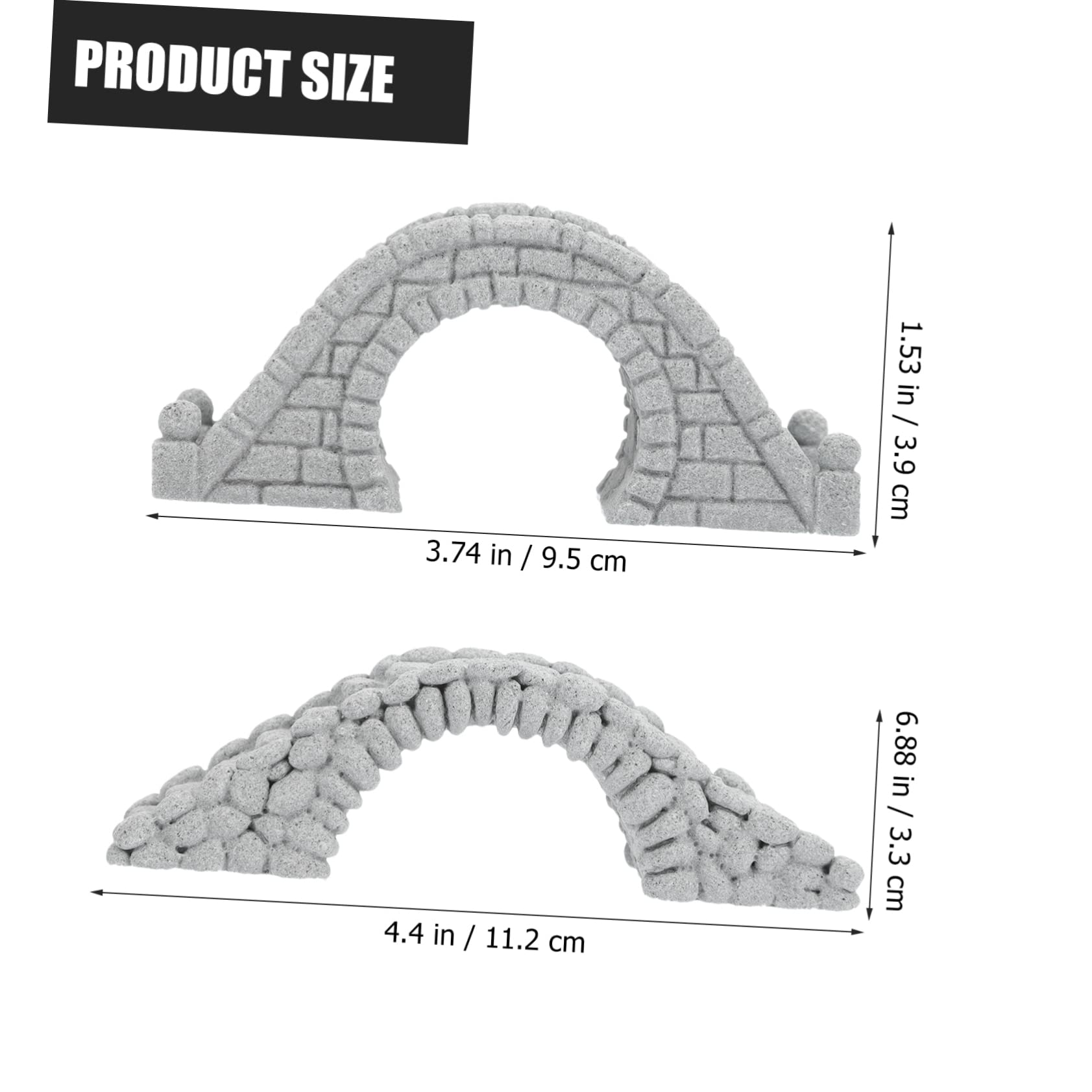 Amosfun 5 Ensembles Micro Paysage Pont De Pierre Pont Miniature Pont en Arc Artificiel Bol À Poissons Maison De Petit Pont D'Aquarium Petit Aquarium Décor Pont sous-Marin 2 pièces * 5