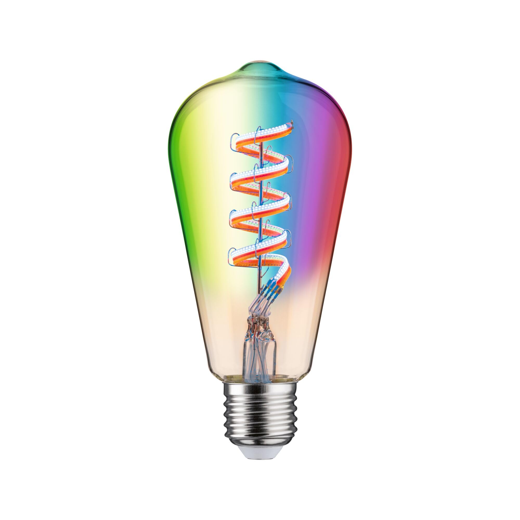 Paulmann 29158 Filament 230V Smart Home Zigbee LED Corn ST64 E27 470lm 6.3W RGBW+ dimmable Gold lamp