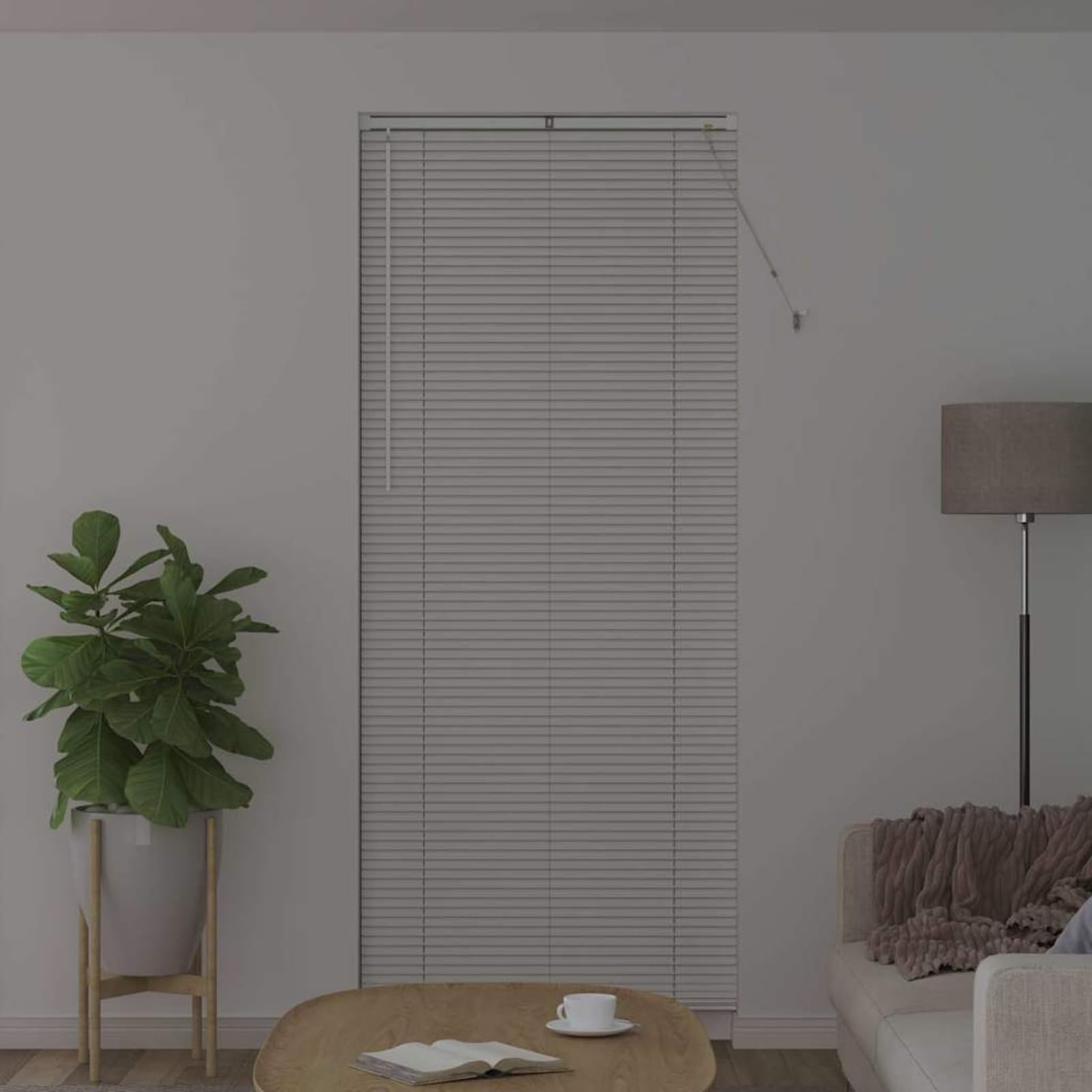 Gecheer Tenda per Finestra con Tende Altro Bianco 90 x 220 cm AlluminioTende Moderne