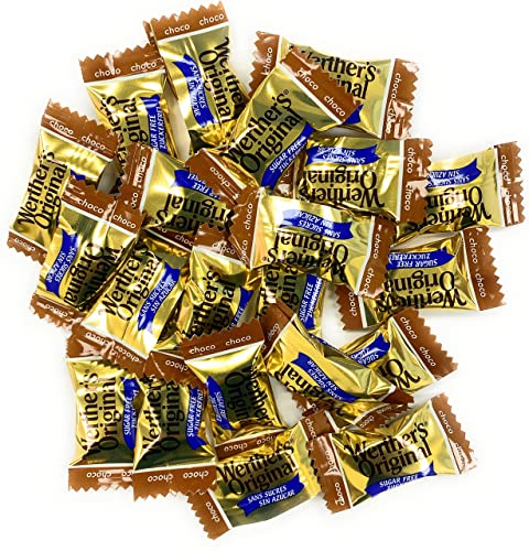 Werther's Original Sugar-Free Assorted Flavors Hard Candy With Omegapak Starlight Mints, 2 Bags Caramel 2.75Oz, 2 Bags Coffee 2.75Oz, And 2 Bags Chocolate 2.35Oz. 3 Variety Flavor Bundle #TOP5