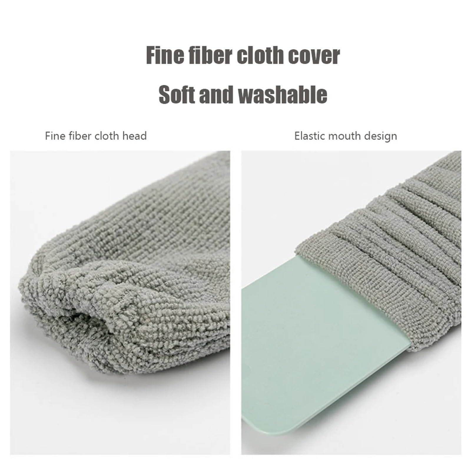 Trapeador de Mango Largo retráctil, Plumero for mesita de Noche, sofá, Cepillo for Polvo, Ventanas, Muebles, Herramienta de Limpieza para Telarañas(6PCS Cloth)