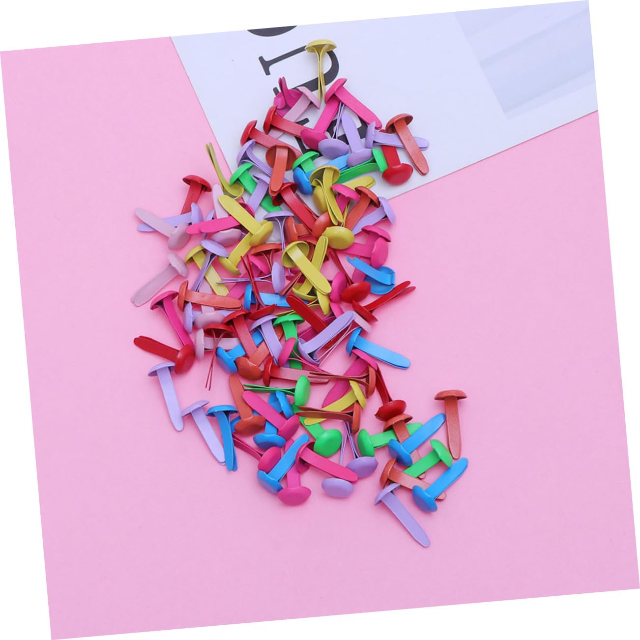 DOITOOL 300Pcs Multicolor Craft Brads Fasteners for DIY Crafts Durable Mini Split Pins Colors for Scrapbooking and Handmade Projects Easy to Use and Store