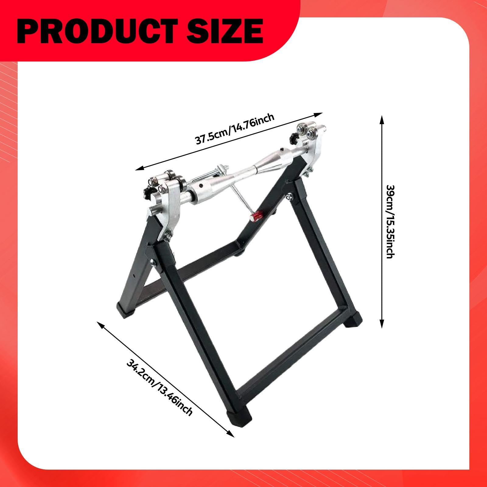 Oshhni Equilibrador de ruedas para motocicletas Soporte para equilibrar ruedas de motocicletas Accesorios estables para trabajo pesado Herramienta para, Plata