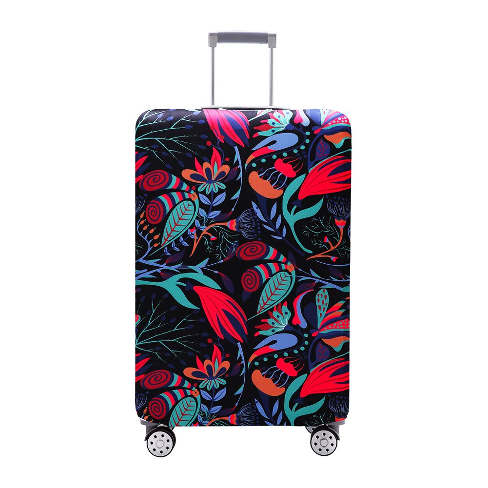 TRAVELKIN more than travelTRAVEL KIN Luggage Cover Washable Suitcase Protector Anti-scratch Suitcase cover Fits 18-32 Inch Luggage, Flourish, XL(29-32inch suitcase), Fashion