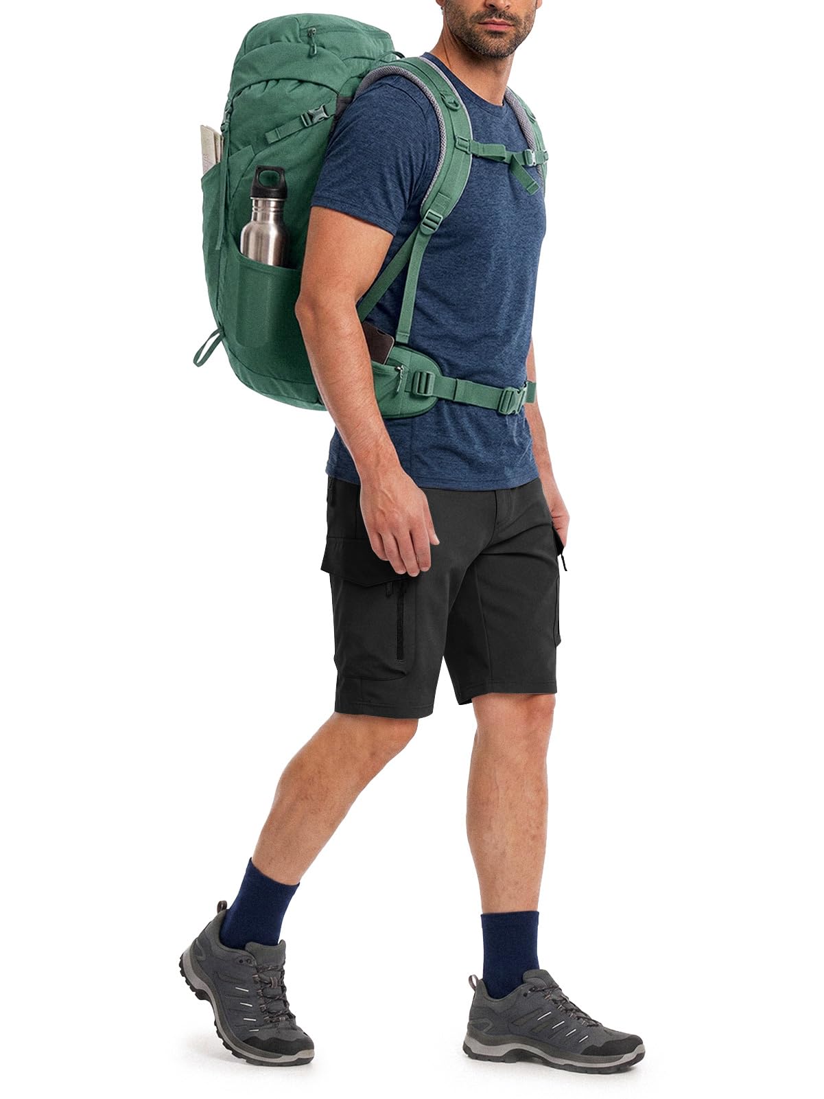 Wespornow Pantalones de Trabajo para Hombres Bermudas Pantalones de Trabajo para Hombres Pantalones de Senderismo Chino Pantalones de Bicicleta de montaña elástica