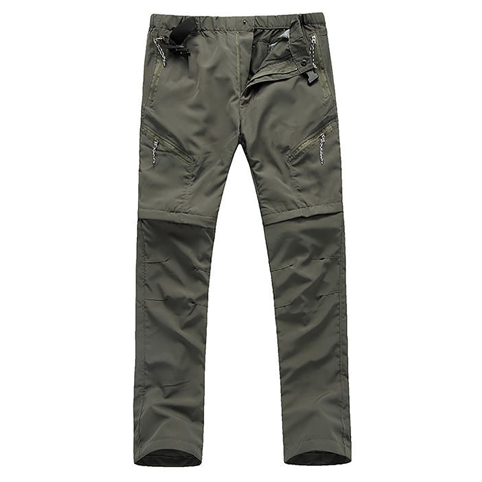 Youthful flying Mens 2 in 1 Hiking Pants Lightweight Waterproof Convertible Walking Trousers Quick Dry(Size:3XL,Color:Green)