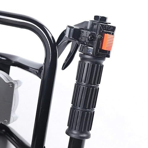 Miniatura 6 de Taladro de tierra de gasolina de 1700 W con motor de gasolina de 52 CC con 2 taladros de doble espiral taladro de tierra resistente cabezal de