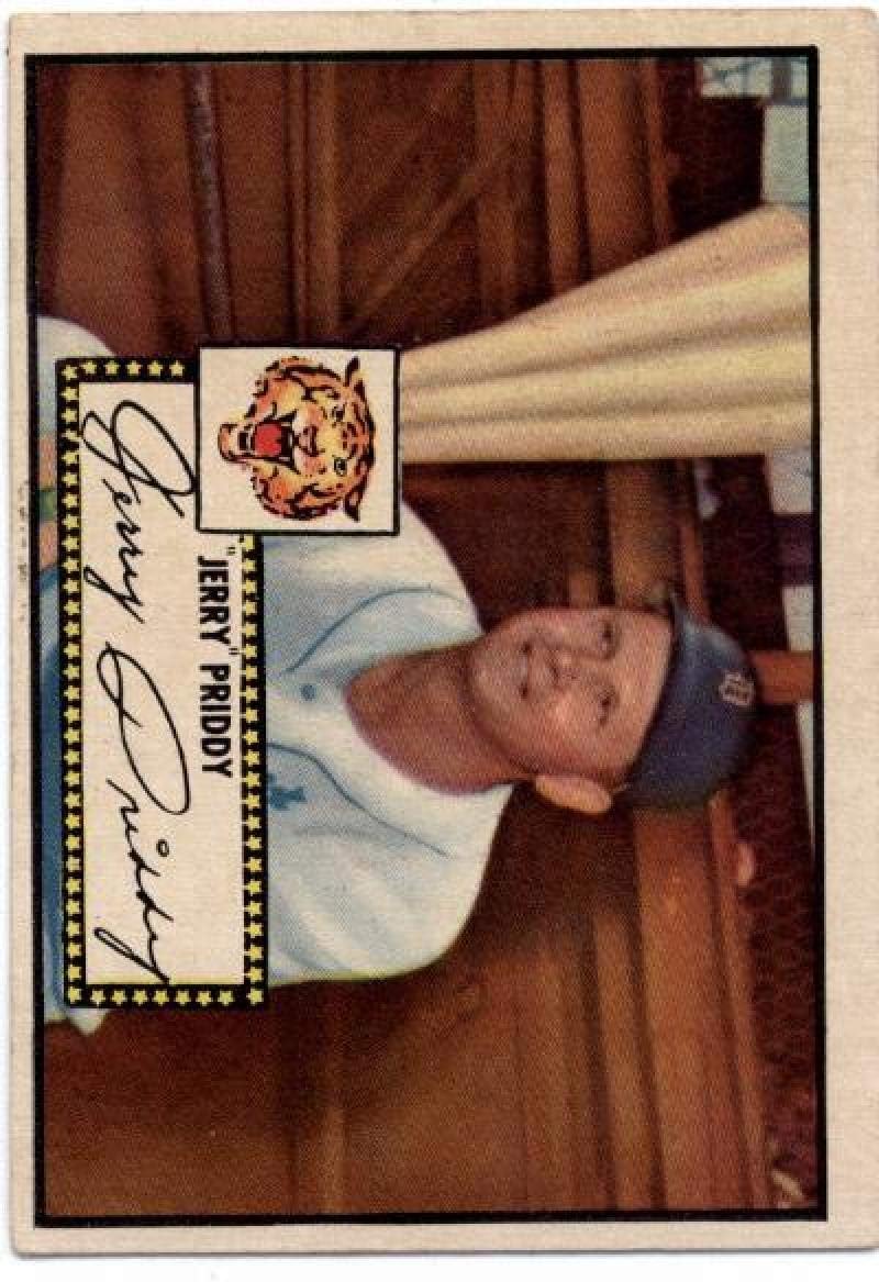 1952 Topps #28 Jerry Priddy Tigers MLB Baseball Card EX Excellent