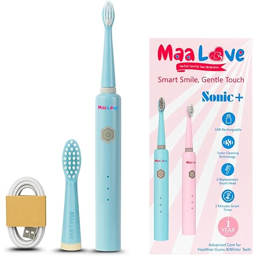 MaaLove Rechargeable Electric Toothbrush Blue