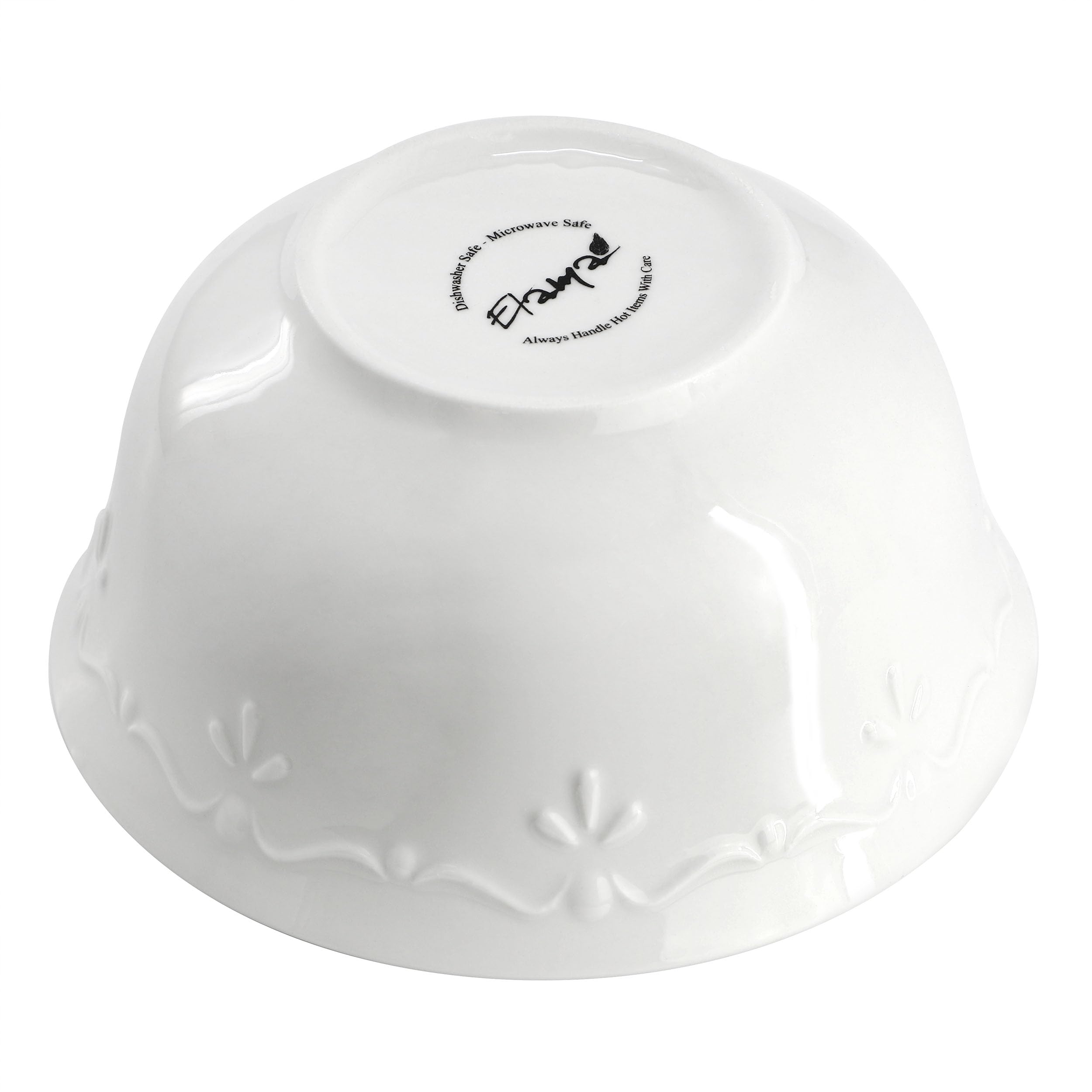 Amazon.com | Elama Henryi 18 Piece Embossed Rim Detail Porcelain