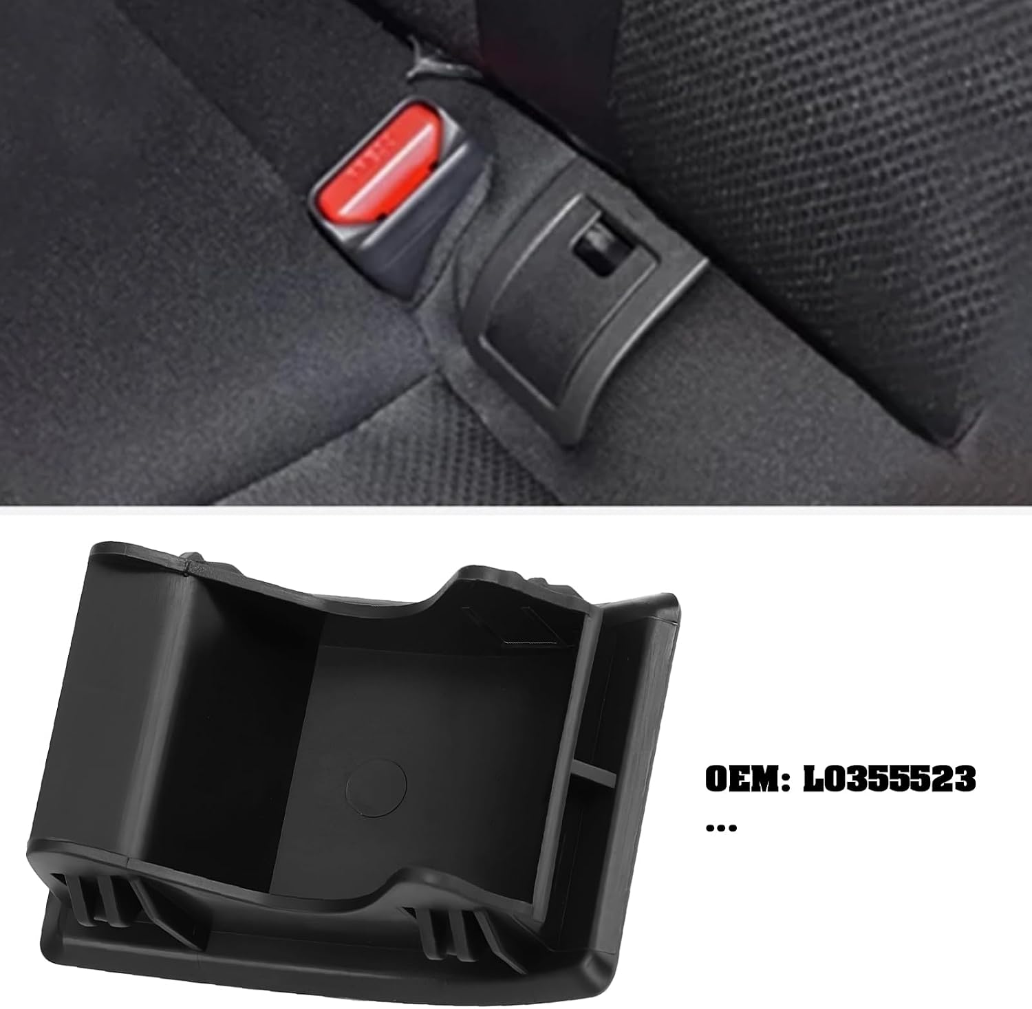 2pcs Car Rear Seat ISOFIX Slot Cover L0355523 Compatible with Nissan Qashqai J11 2014-2022