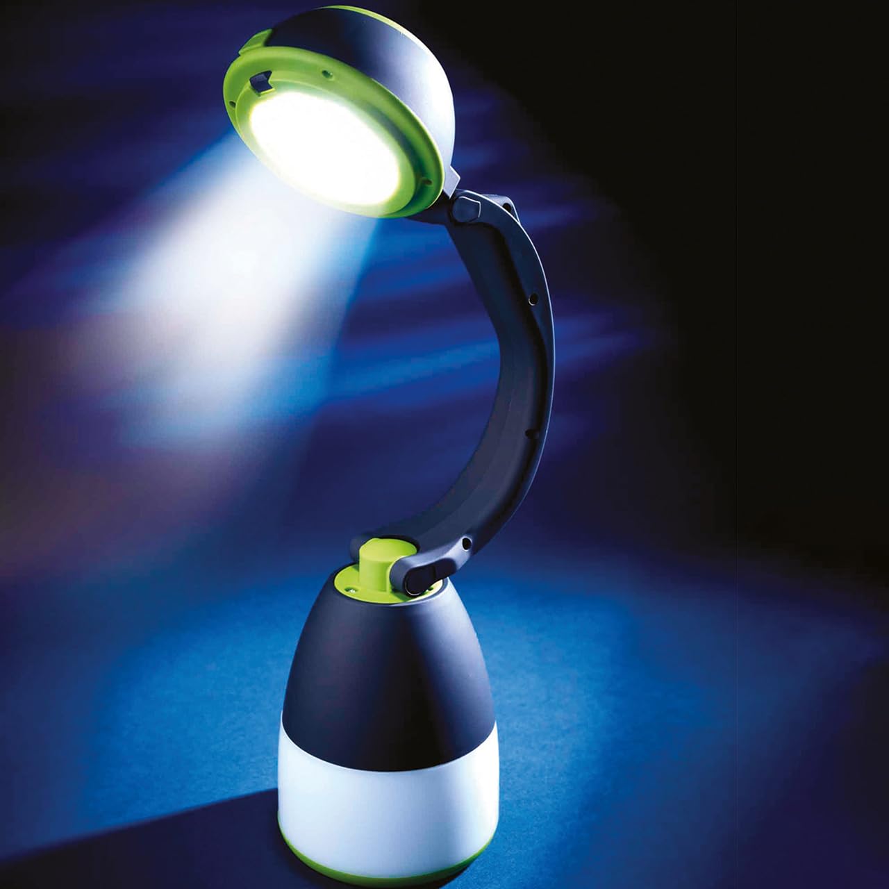 3-in-1 Smart LED Light – 140 Lumen Versatile Portable Water-Resistant Battery Powered Torch, Reading Lamp or Lantern, Indoor Outdoor Home Garden Camping Lighting – H15 x W12 x D8cm Compacted