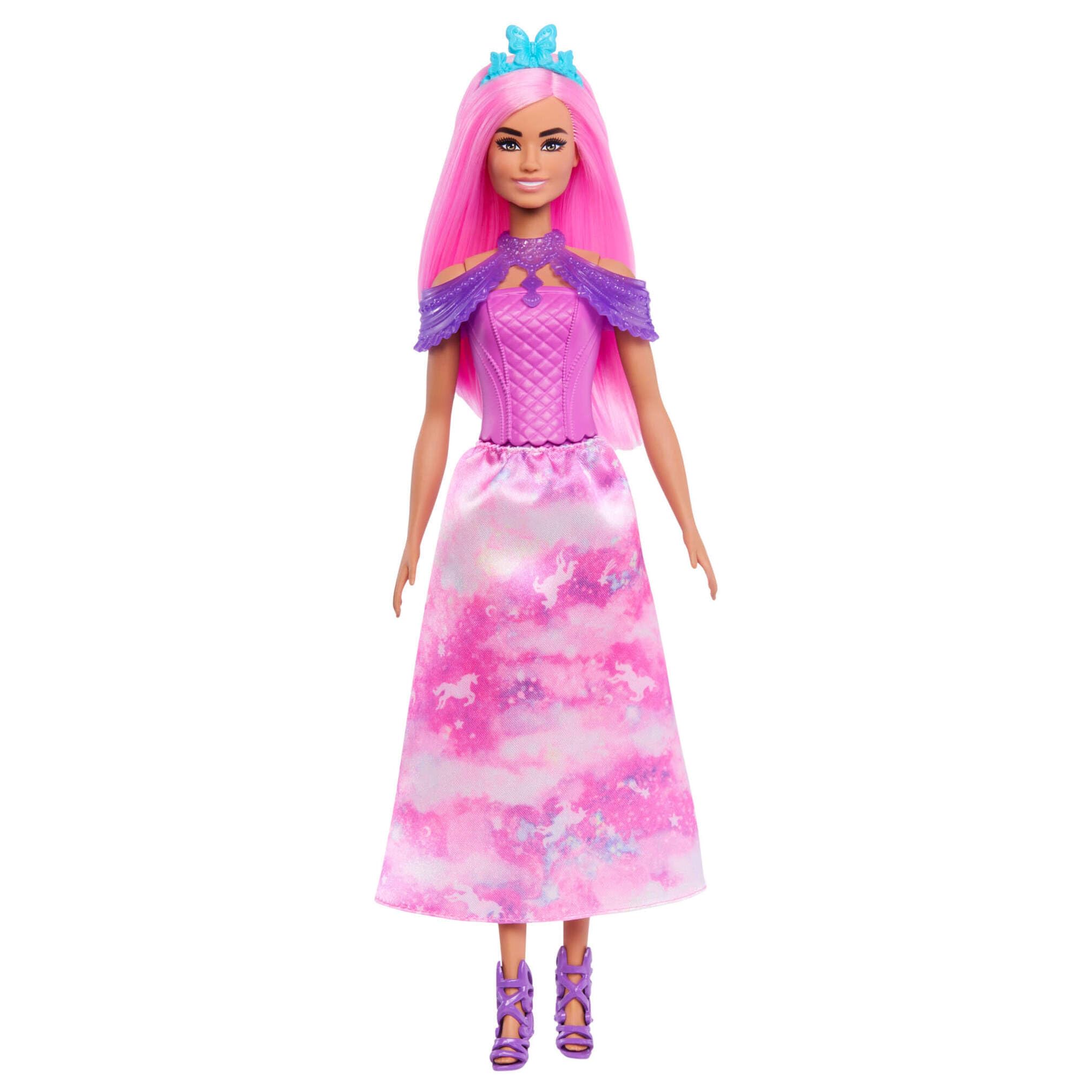 Barbie Calendario de Adviento con muñeca y 24 accesorios sorpresa de juguete, como un unicornio y mascotas, muñeca de moda que se convierte en sirena, hada y mucho más, JFL66
