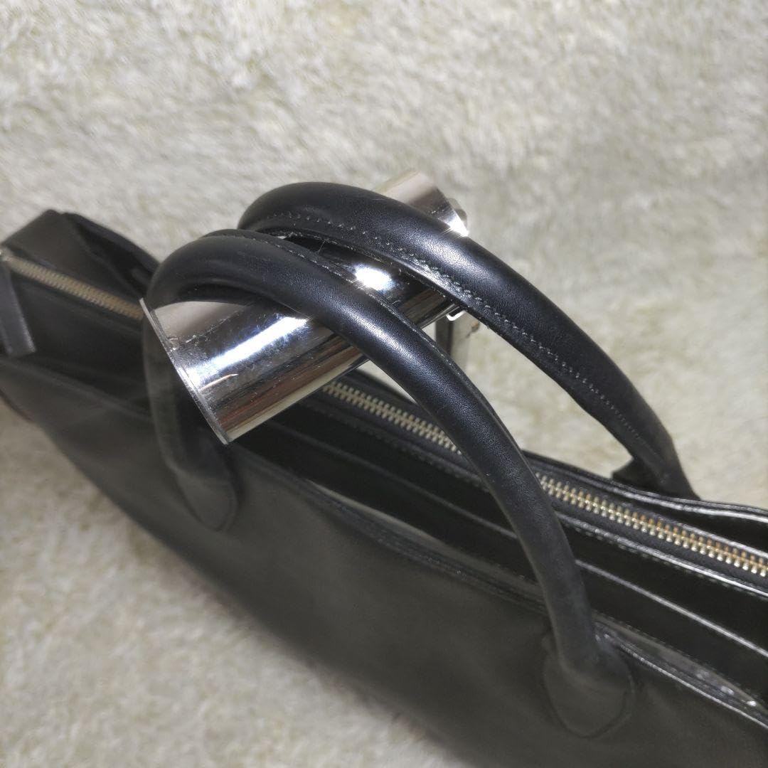 美品✨キタムラ　ブリーフケース　2way オールレザー　ステッチ　ブラック 美品】キタムラ ブリーフケース 2way オールレザー ステッチ