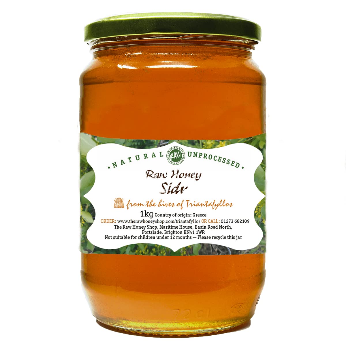 Triantafyllos' Raw Greek Sidr Honey |Lab Tested as Genuine & Pure |Single Source | Unpasteurised |The Raw Honey | (1kg)