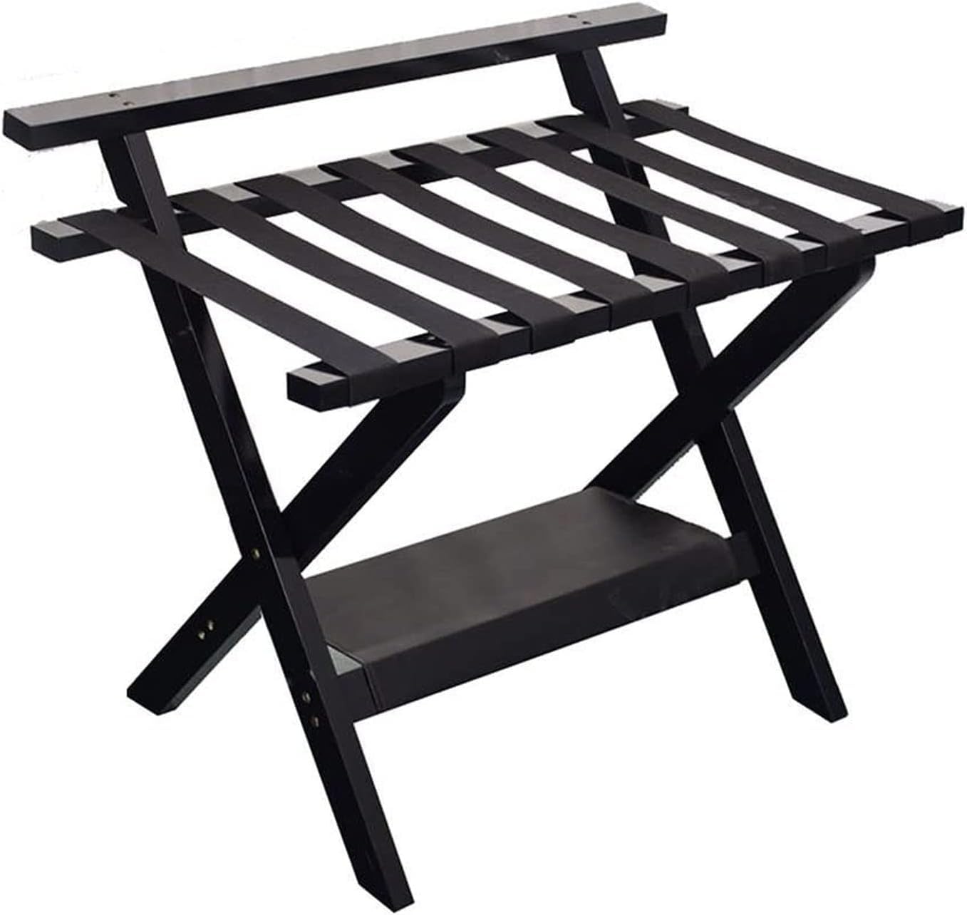 Support de valise en bois noir pour chambre à coucher et hôtel