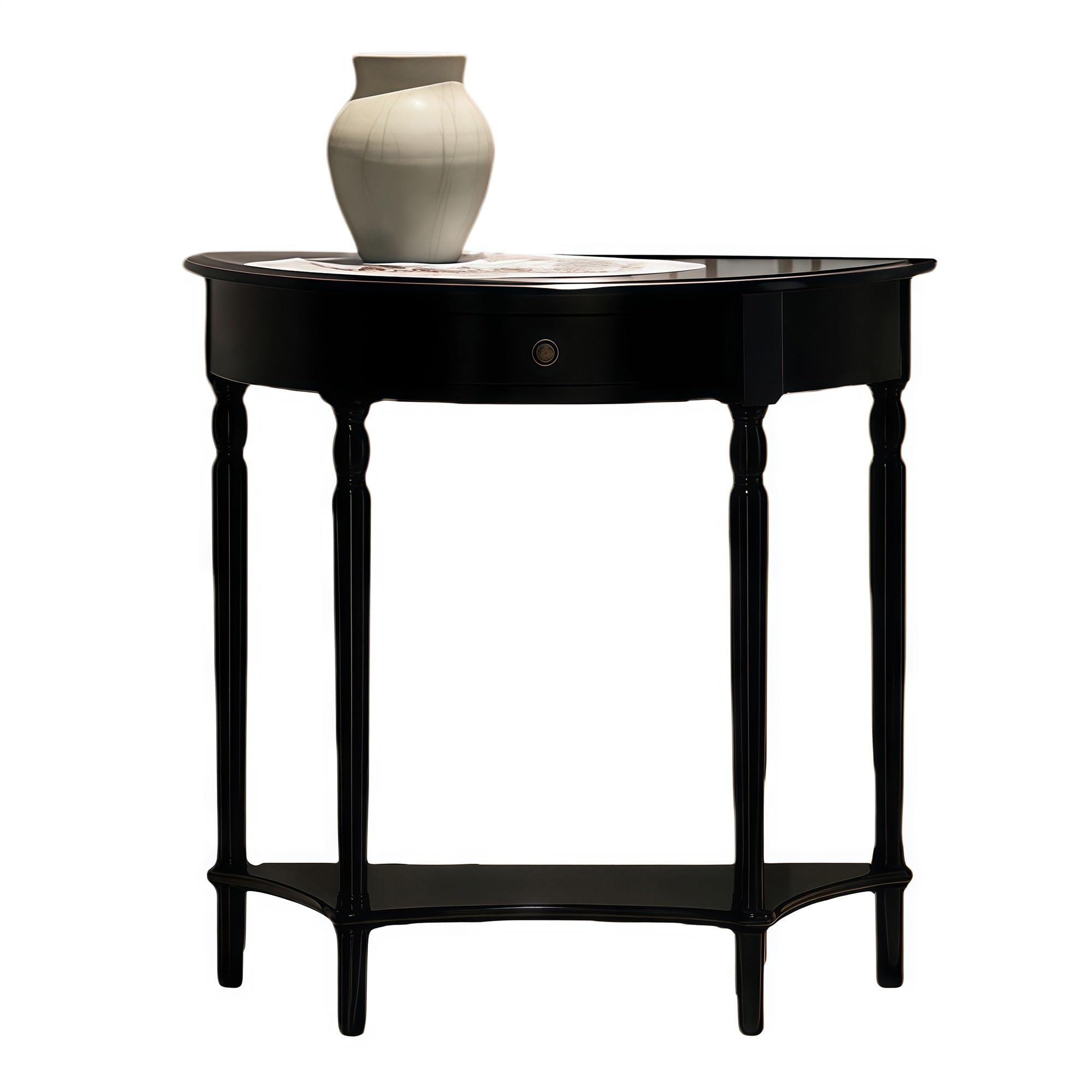 Mesa de sofá semicircular para decorar el pasillo y el vestíbulo
