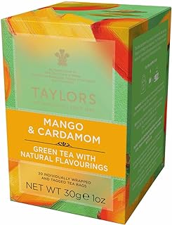Taylors of Harrogate Mango & Cardamom Green Tea, 20 Count (Pack of 1)
