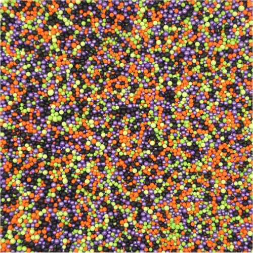 NCS Halloween Mix Black, Orange, Purple & Lime Green Nonpareils Edible Sprinkles – Cupcake, Cake & Cookie Decorations, 7 oz