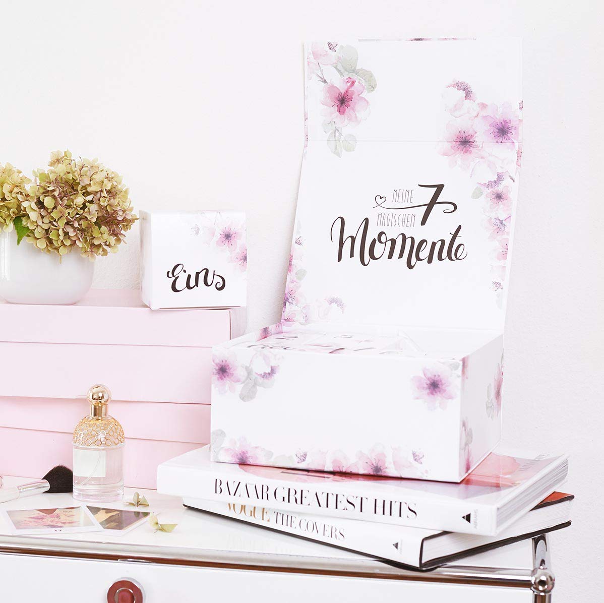 Hochzeits Countdown Kalender mit 7 Türchen für die letzten 7 Tage und einem 100 Tage Countdown, JGA Geschenk, Braut-Countdown-Kalender, Adventskalender für Braut, Brautbox zur Hochzeit, Brautgeschenk