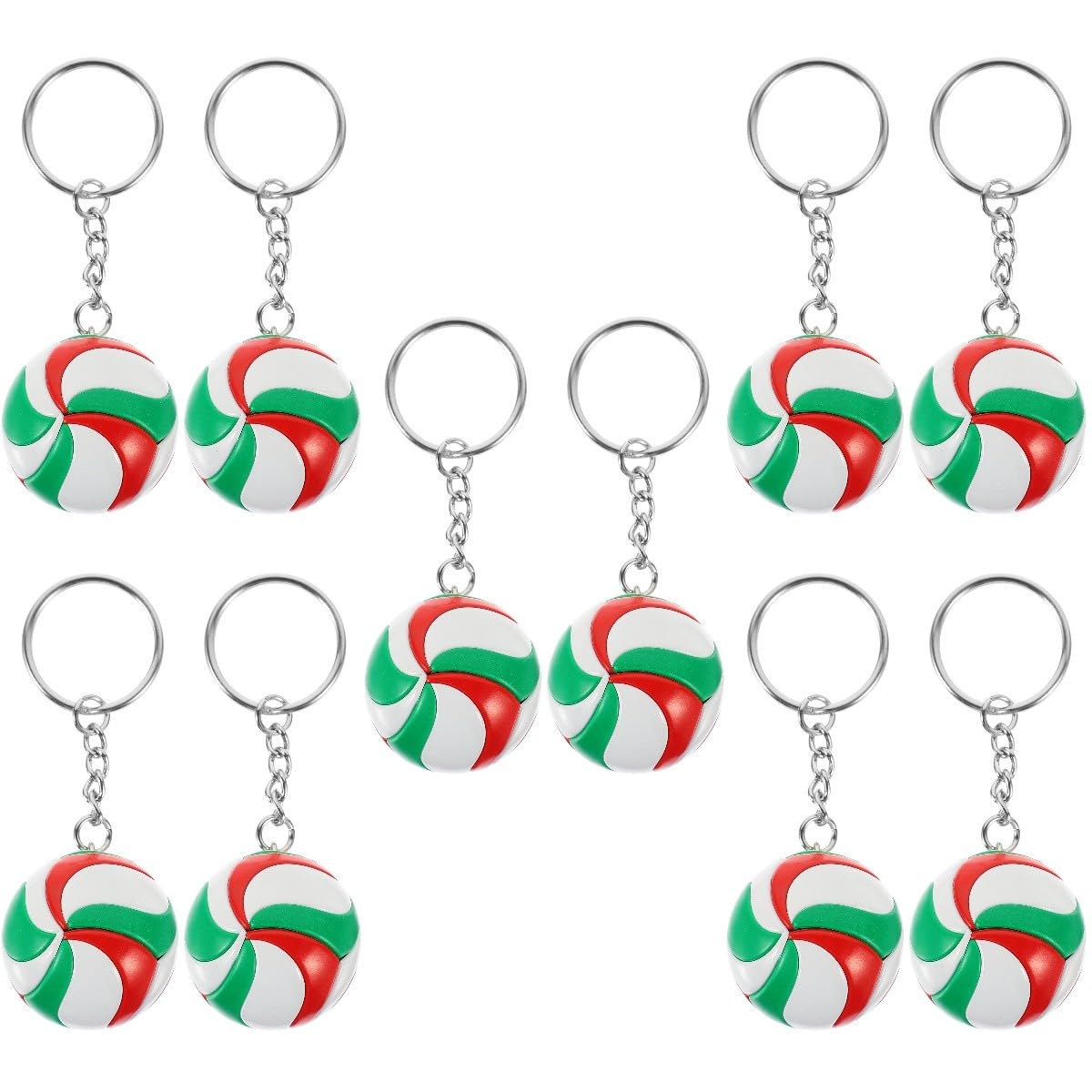 HANABASS 10 Portachiavi Pallavolo Decorativo Ciondolo Sportivo Adatto Borse e Design Resistente Appassionati Volley