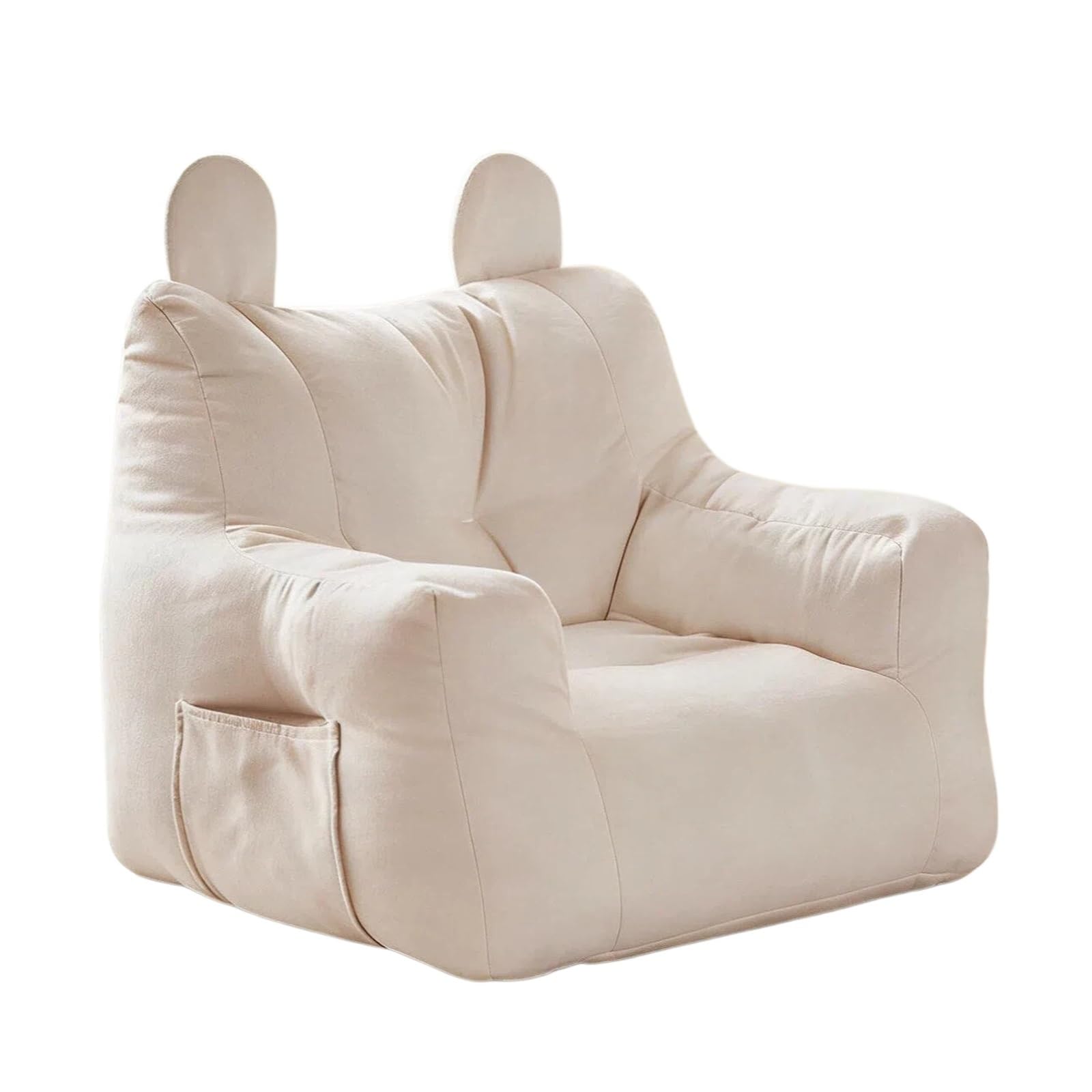 Sitzsack-Stuhl Lazy Sofa Sitzsack Stuhl Kleines Lesen Rückenlehne Schlafzimmer(Weiß)