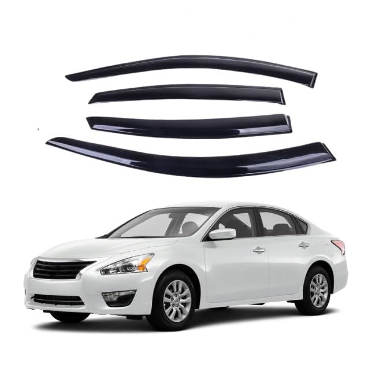 BYSON Car Side Window Visor Guard Vent Rain Guard Door Visor Awnings Shelter Cover. (altima(2013-2018))