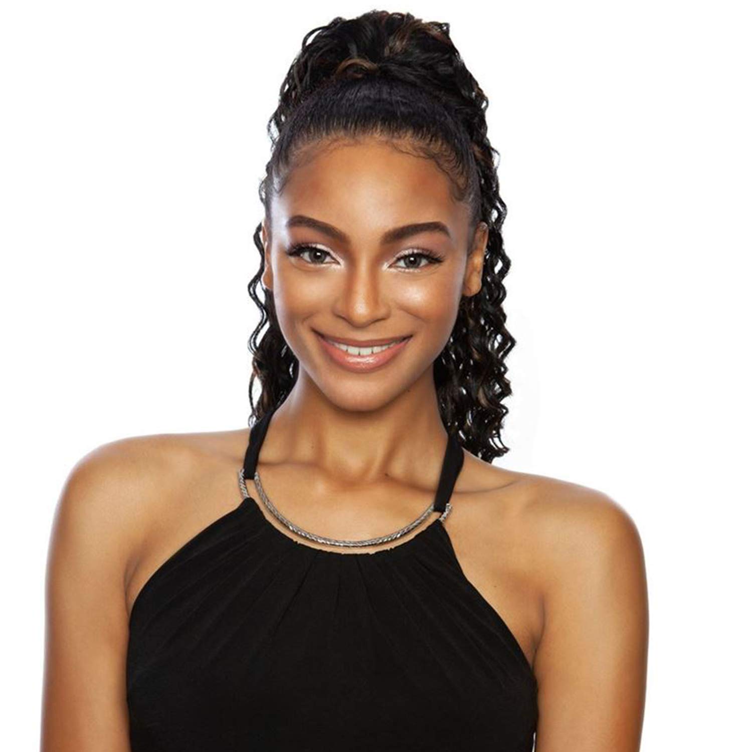 Amazon.com : Mane Concept Human Hair Blend Ponytail Deep  display picture 3
