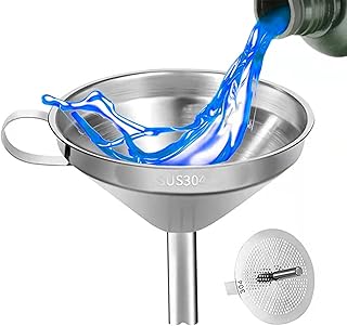 Resin Funnel Resin Filter Funnel,3D Stainless Steel Funnel for SLA/DLP/LCD Resin 3D Printing Liquid with Stainless Steel Strainer for Transferring Liquids