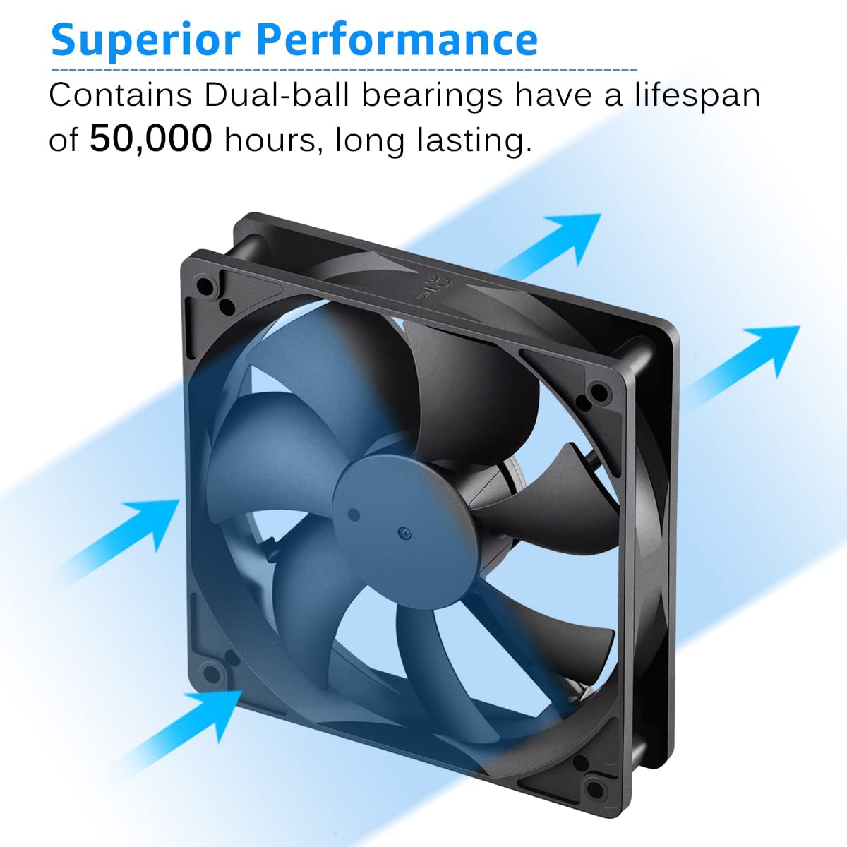 Gebildet Ventole per case Computer nere da 120mm Raffreddamento ad alte Prestazioni 12V CC a basso rumore 2pin (PH2.54) 1200 RPM Cuscinetto idraulico Silenzioso Lunga Durata Fino a 30.000 ore