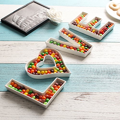 Coffeezone Heart Shape Small Candy Dish & Nuts Decorative Plates, Wedding Gift Party Decor (Shape Heart) #TOP3