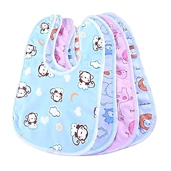 Waterproof Spill Resistant Baby Apron/Bib, Baby Bibs For 6 to 12 Months, Fastdry Bibs, Soft Cotton Bib