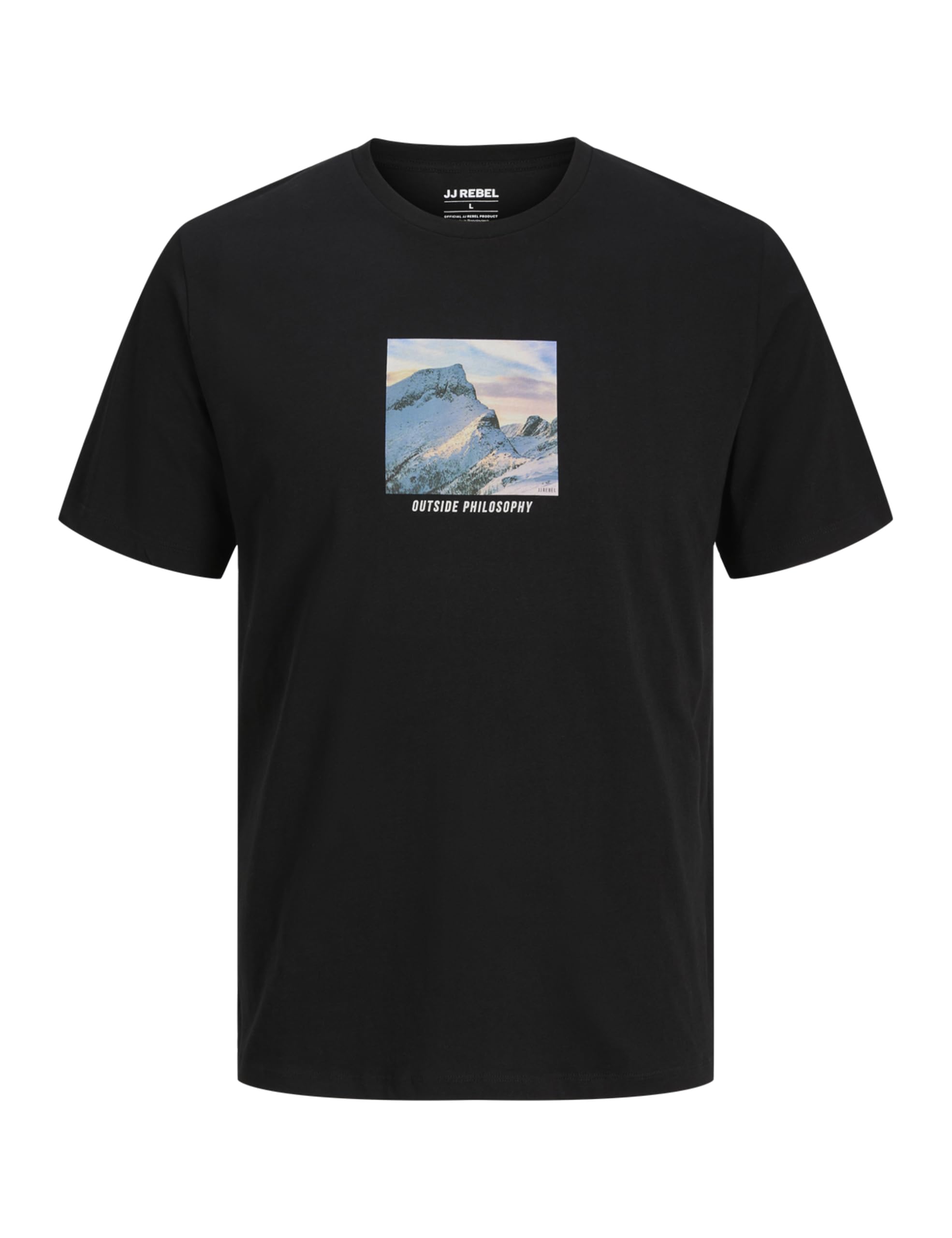 JJ rebel Men's Jrebfred Tee SS Crew Neck, Black, L
