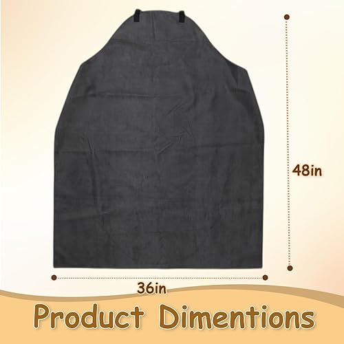 Miniatura 4 de Urby Delantal de trabajo grande y alto de talla grande delantal de soldadura de cuero resistente al fuego, lona de madera y taller.