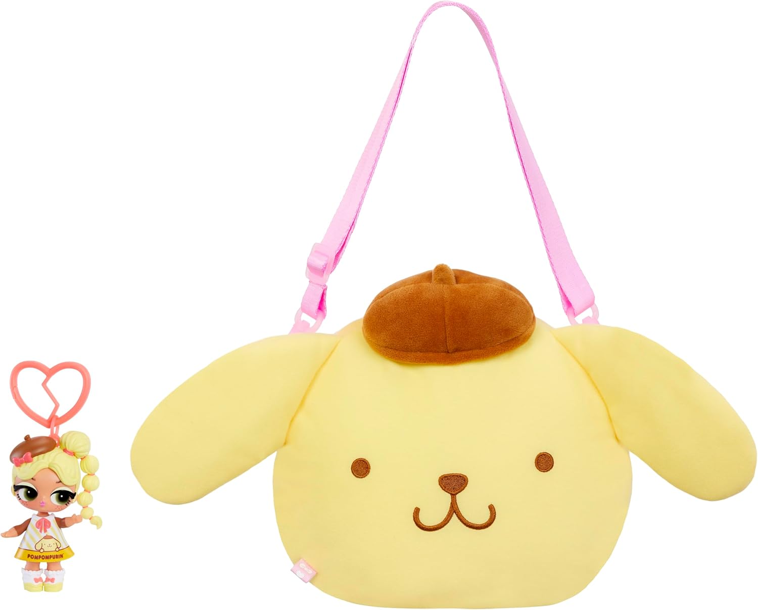 LOL Surprise Loves Hello Kitty and Friends Big Reversible Plush – Large Pompompurin Plush with Matching LOL Tot, Sanrio Characters, On-the-Go Play, and 7 Total Surprises – Collect All 6!