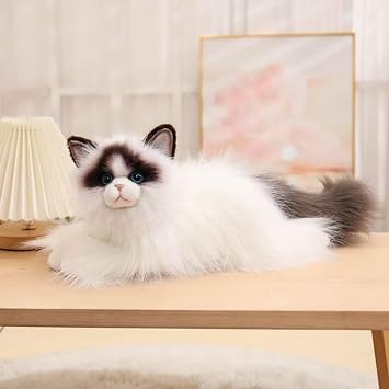 20 Inch Ragdoll Cat Stuffed Animals Handmade Realistic Plush Toy Pet Cat Gift for Kids Boys Girls Birthday