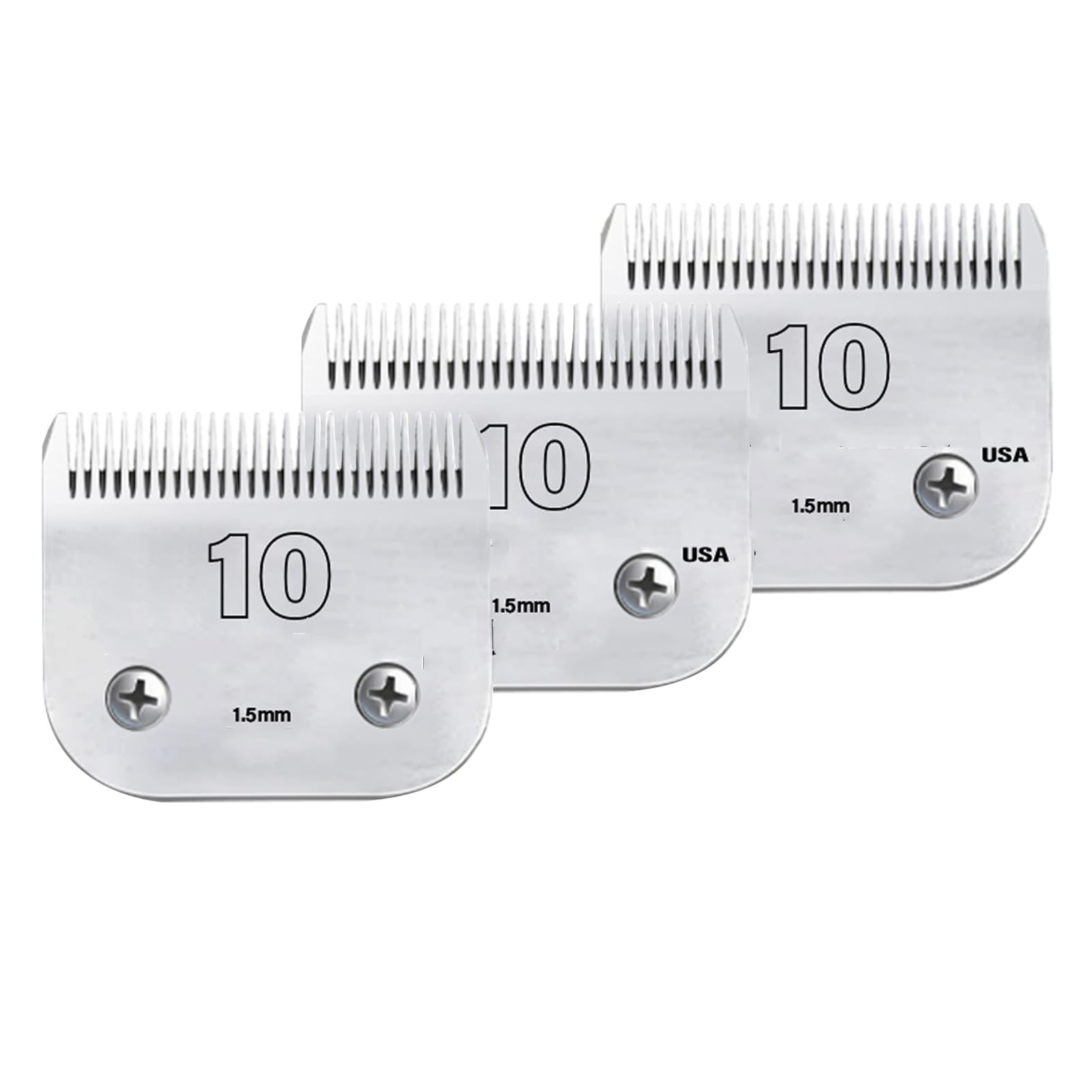 3 Pack 10 Blade Dog Grooming Compatible with Andis,Wahl/Oster Dog Clippers