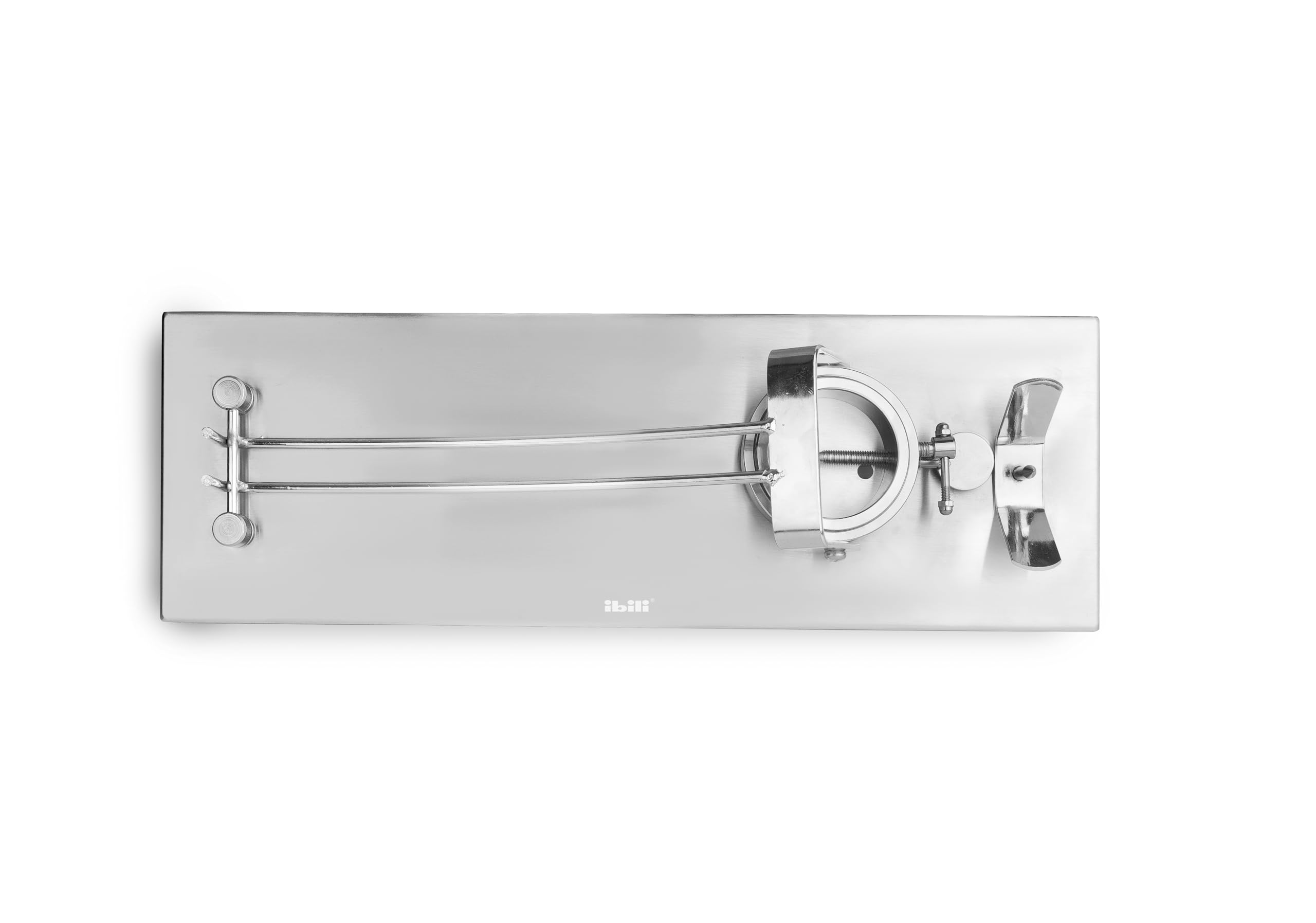 IBILI Schinkenhalter, zusammenklappbar, drehbar, Gourmet-Schnitt, Edelstahl, 49 x 16 cm, Grau