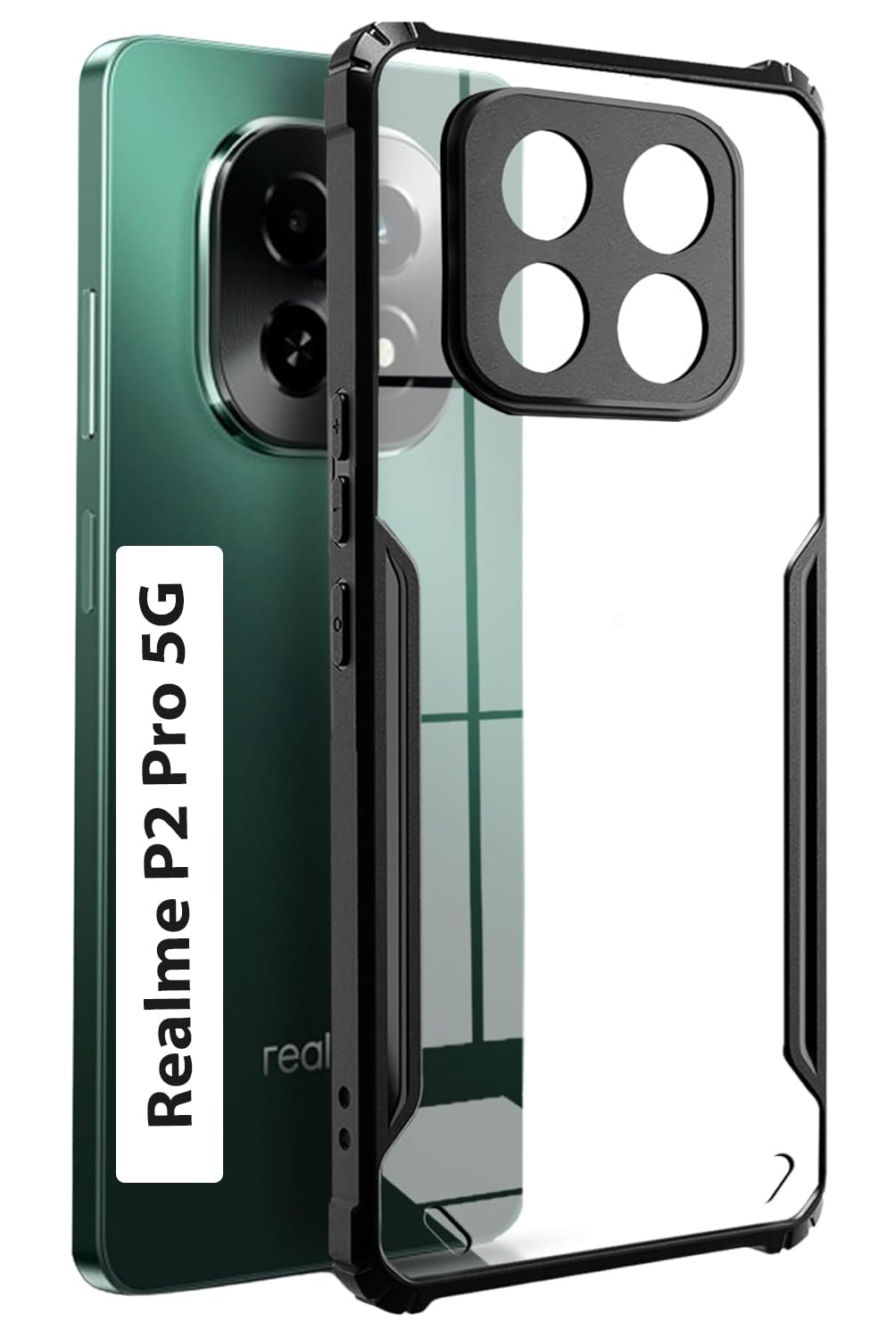 COBERTA Back Cover for Realme P2 Pro 5G Back Cover Case - Black Transparent (B0DHCZXCPR) Amazon Price History, Amazon Price Tracker
