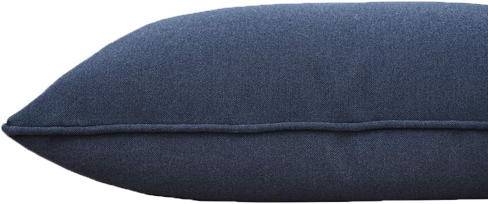 SewKer Indoor/Outdoor Decorative Lumbar Throw Pillows Water Resistant, 18"x10" Set of 2 for Patio Furniture Bolster Rectangle Pillows - Dark Blue : Patio, Lawn & Garden