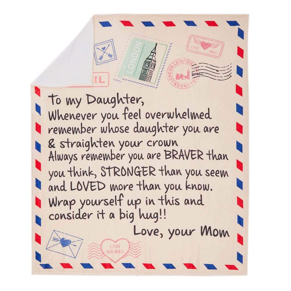Buy Bodosac Airmail Blanket 60x50 inch to My Daughter Letter Printed