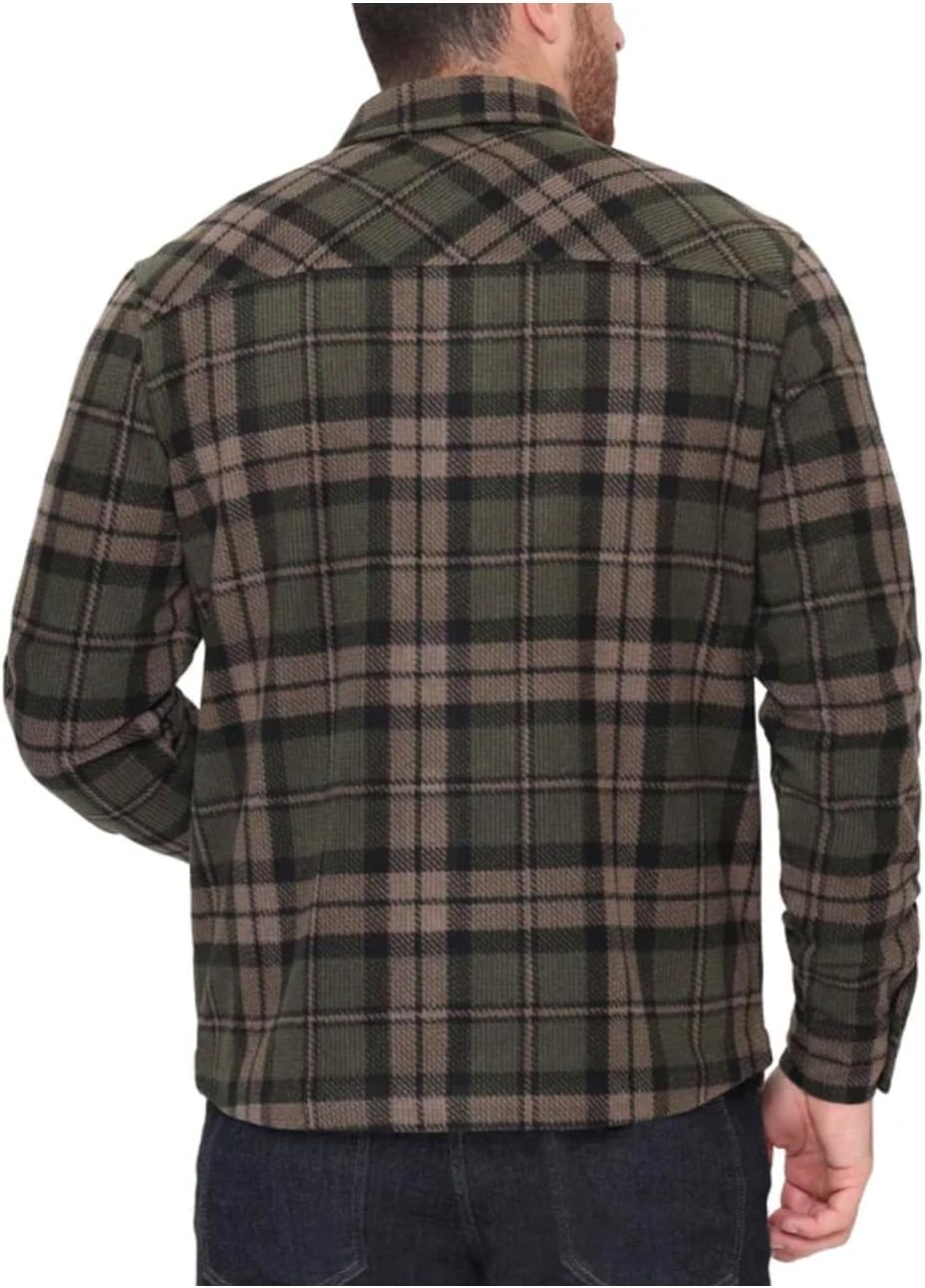 The B.C. Clothing Co. Heritage Men's Textured Flannel Shirt (US, Alpha, X-Large, Regular, Regular, Green) - Image 3