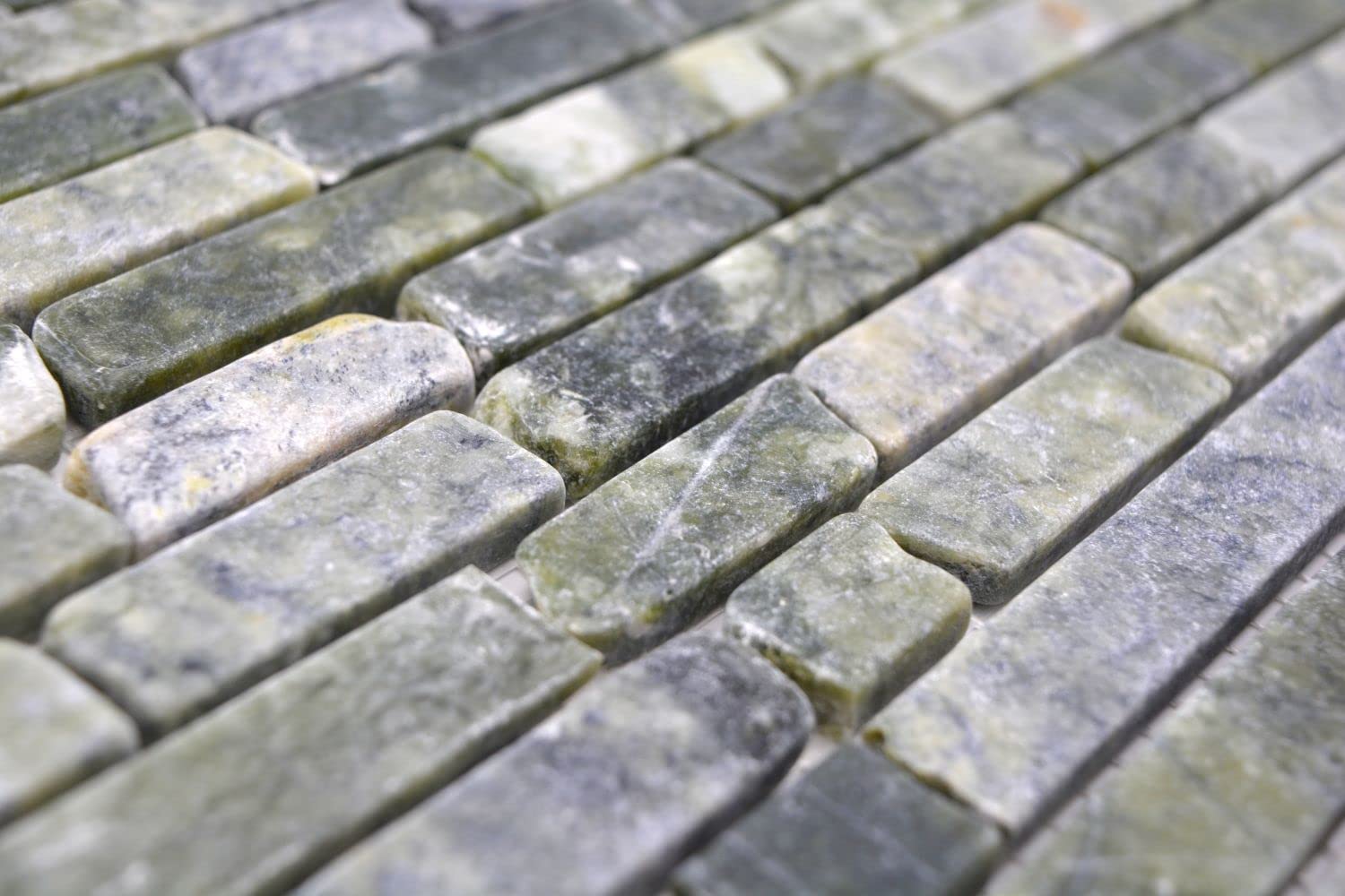 Azulejos de mosaico de piedra natural, mármol verde mate, para pared, suelo, cocina, baño, ducha, placa de mosaico.