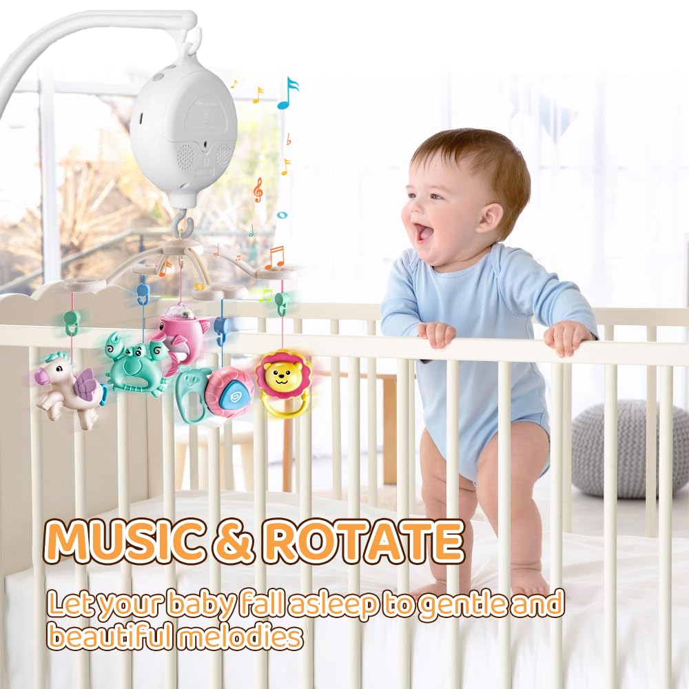 Caja de música móvil para bebé, caja musical móvil para bebé, caja de música, campana de cama, imitación de madera, caja de música eléctrica para bebé, campana de cama, colgante para cuna de